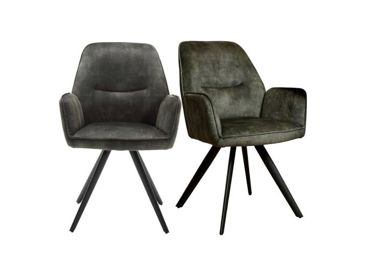Fauteuil de table moderne vert (lot de 2)