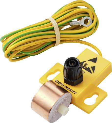 TRU COMPONENTS Ringkabelschuh ESD-Erdungsstecker Durchgangswiderstand inkl. Kupferband Bag