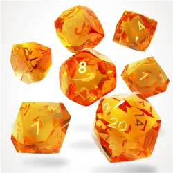 Glass Staff Solshard Sharp Edge Resin RPG Dice Set
