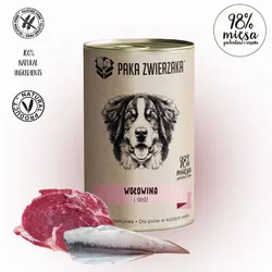 Paka Zwierzaka Rindfleisch und Hering (400g)