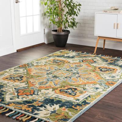 Alexander Home Sahara Tropical Medallion Boho Hand-hooked Wool Rug
