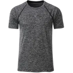 Funktions-Tshirt "JN496" - XXL - black-melange/black