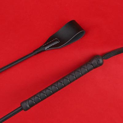 PU Leather Equestrian Training Pointer, Durable Portable Horse Whip With Handle, Racing Riding Crop Stage Performance plastic Head