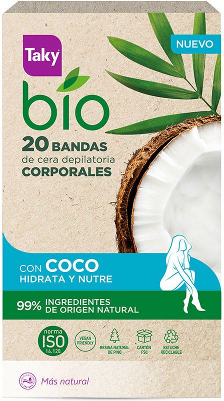 Taky Strisce depilatorie corpo Bio Coco 20 unità