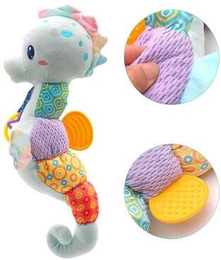 Uplift Picks Baby Rattles Toys Soft Musical Stuffed Animal Sensory Toy blue