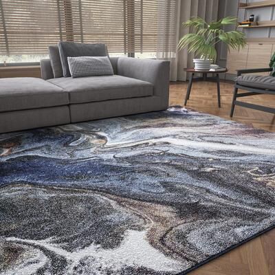 Alise Rugs Rayna Industrial Abstract Indoor Area Rug