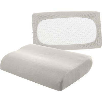 Kissenbezug BELLANA "Universal Jersey", weiß (schnee), B:80cm L:40cm, Feinjersey, Obermaterial: 95% Baumwolle, 5% Elasthan, Kissenbezüge, Kissenbezug, passend für Nackenstützkissen