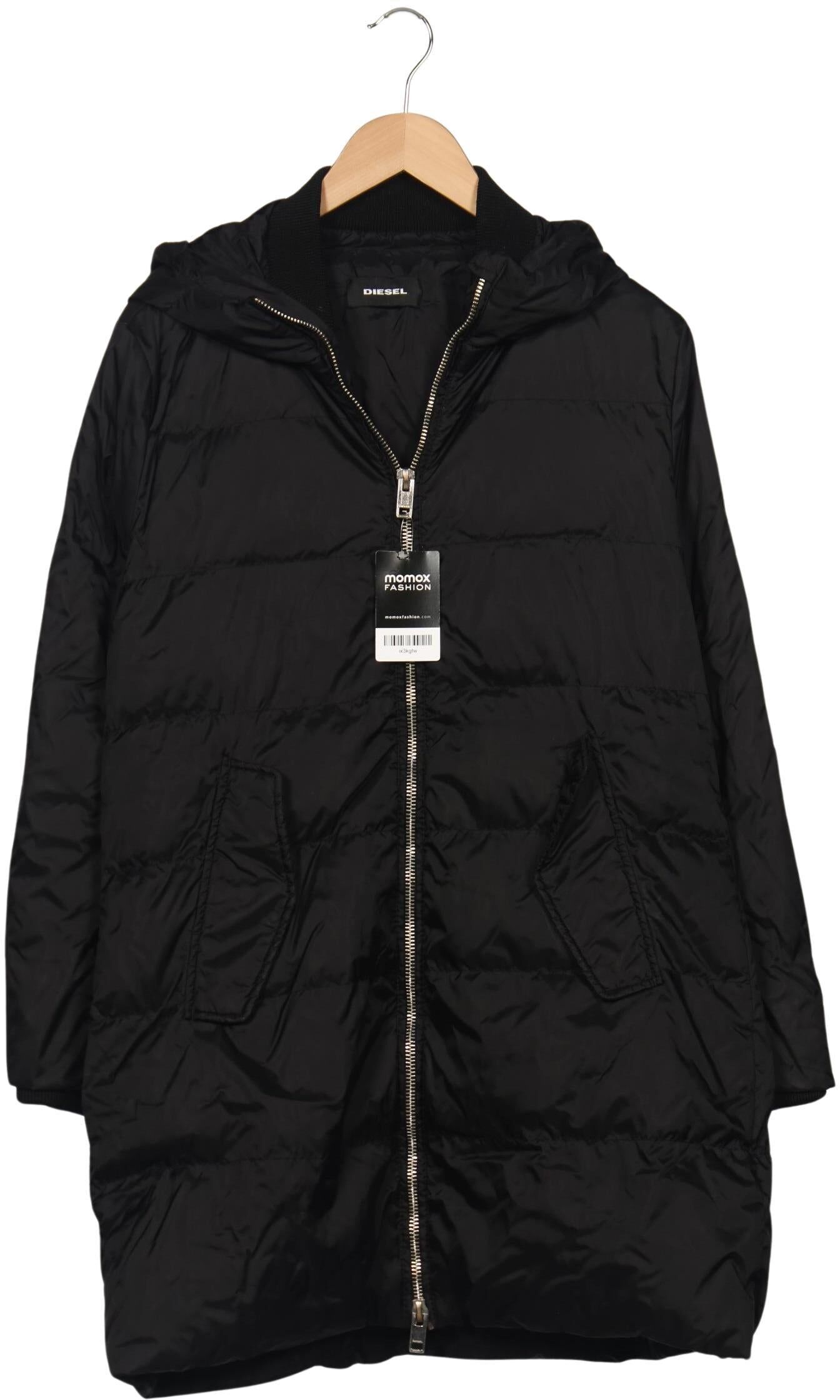 Diesel Damen Mantel, Schwarz, Gr. L, Synthetik - Second Hand