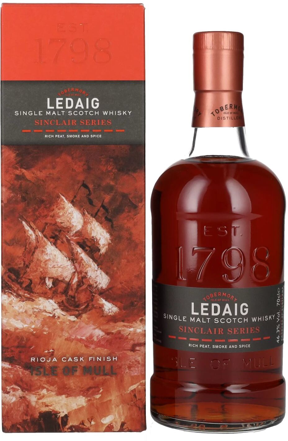 Ledaig Whisky Ledaig SINCLAIR SERIES Rioja Cask Finish 46,3% Vol. 0,7l in Geschenkbox