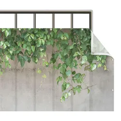 BALKON SICHTSCHUTZ Mauer mit Efeu 650/90 cm