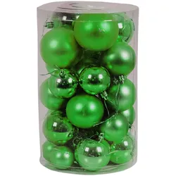Mojawo 30tlg. Christbaumkugeln / Weihnachtskugeln lime-grün Ø 4/5/6/7cm