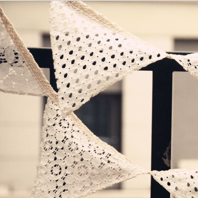 Friendly Fresh Finds White Lace Wedding Garland Vintage Fabric Pennant Bunting For Parties And Celebrations White Lace Wedding Garland Vintage Fabric Pennant Bunting For Parties And Celebrations
