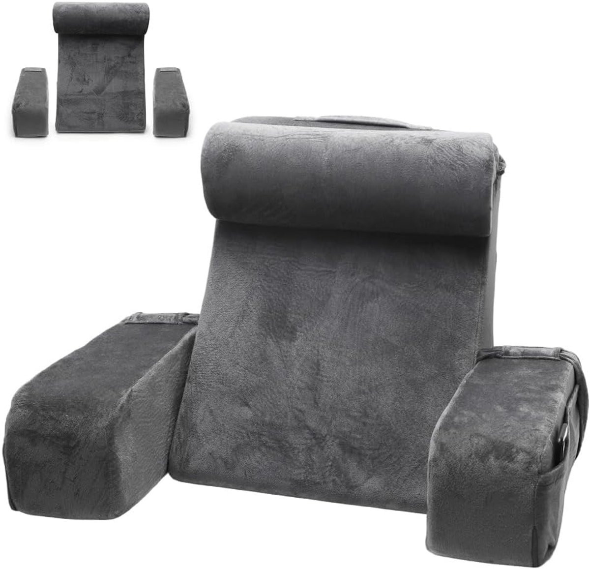Ergonomische rugkussen voor volwassenen - Grijs - Large