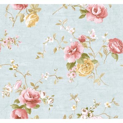 Seabrook Designs Bedfordshire Floral Bunch Unpasted Wallpaper