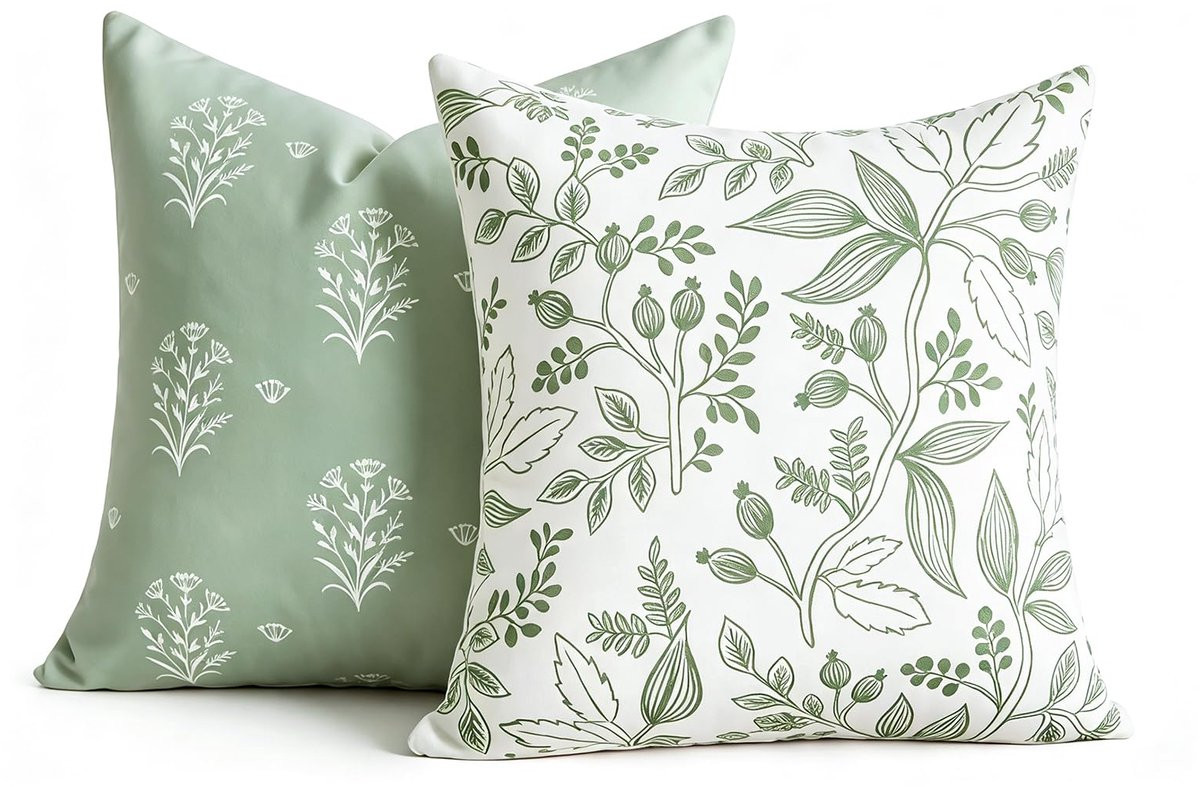 Kussenhoes Boho Modern - Light Sage Green - 40 x 40 cm