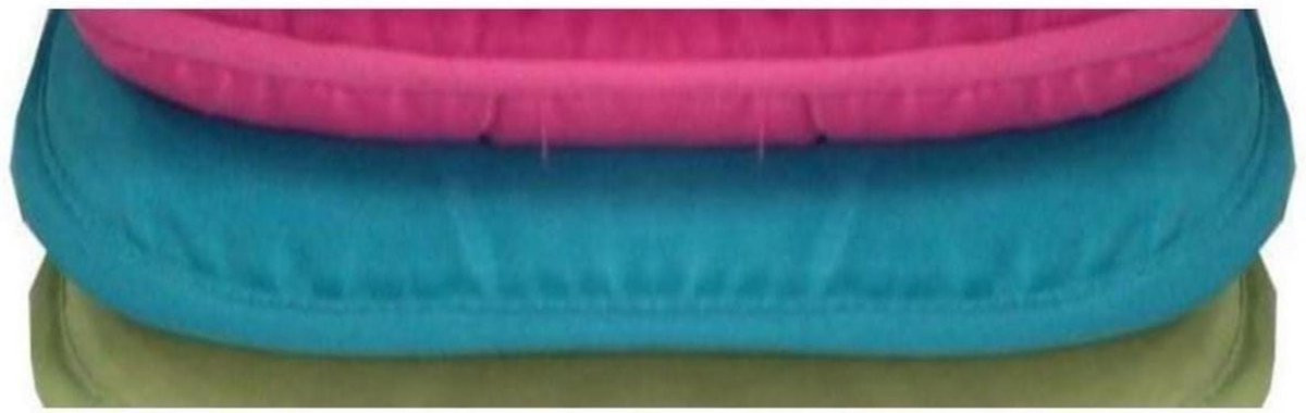 Set van 4 comfortabele stoelkussens met bevestigingsbanden - Blauwgroen