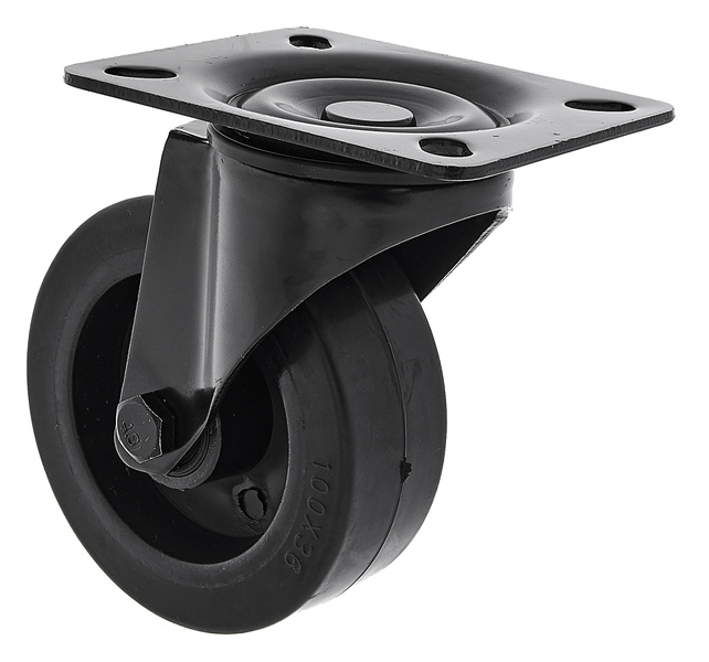 Roadworx Black Wheel 100mm nero