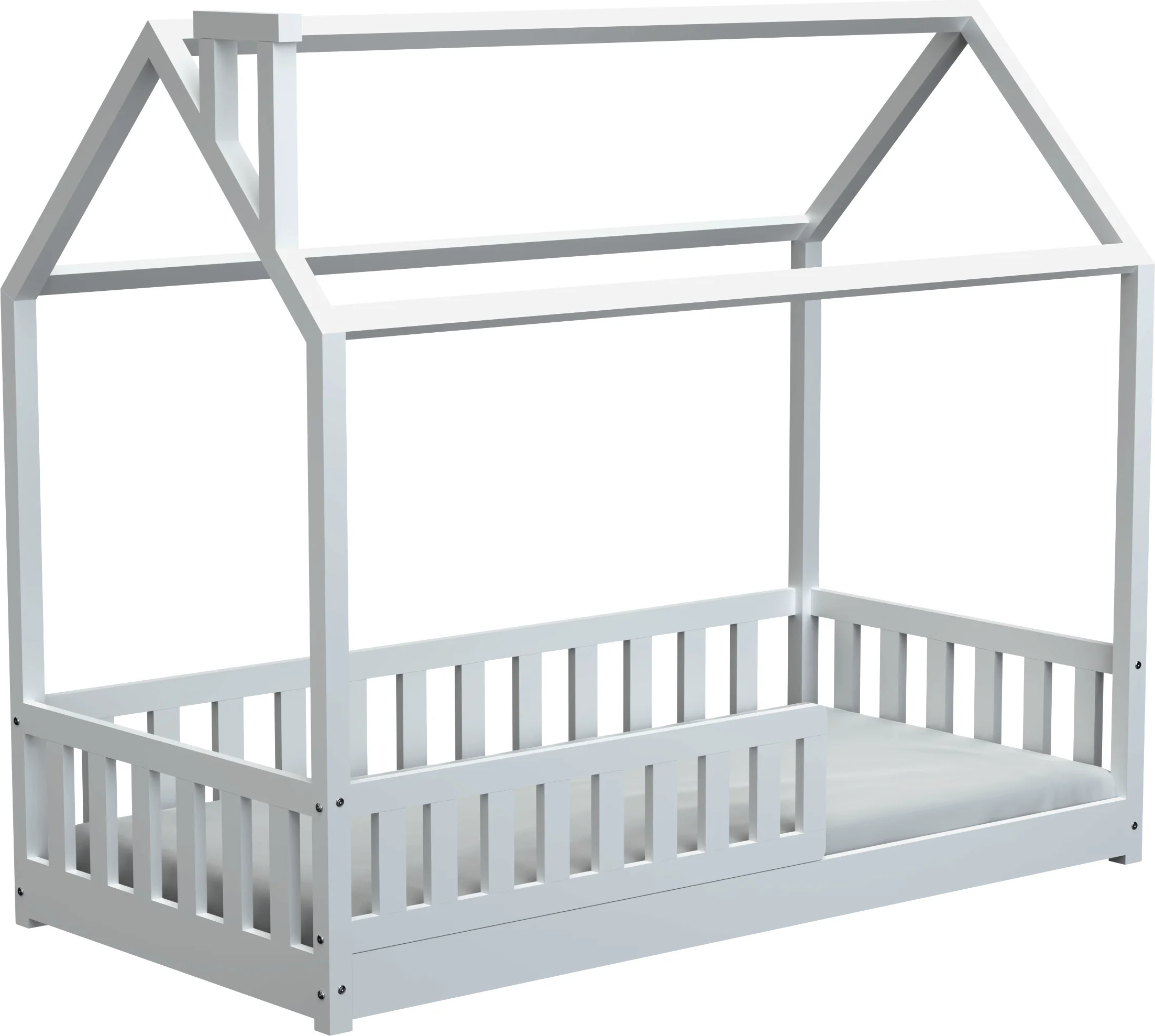 Hausbett Bodenbett JULIA PLUS 140x200 Weiß