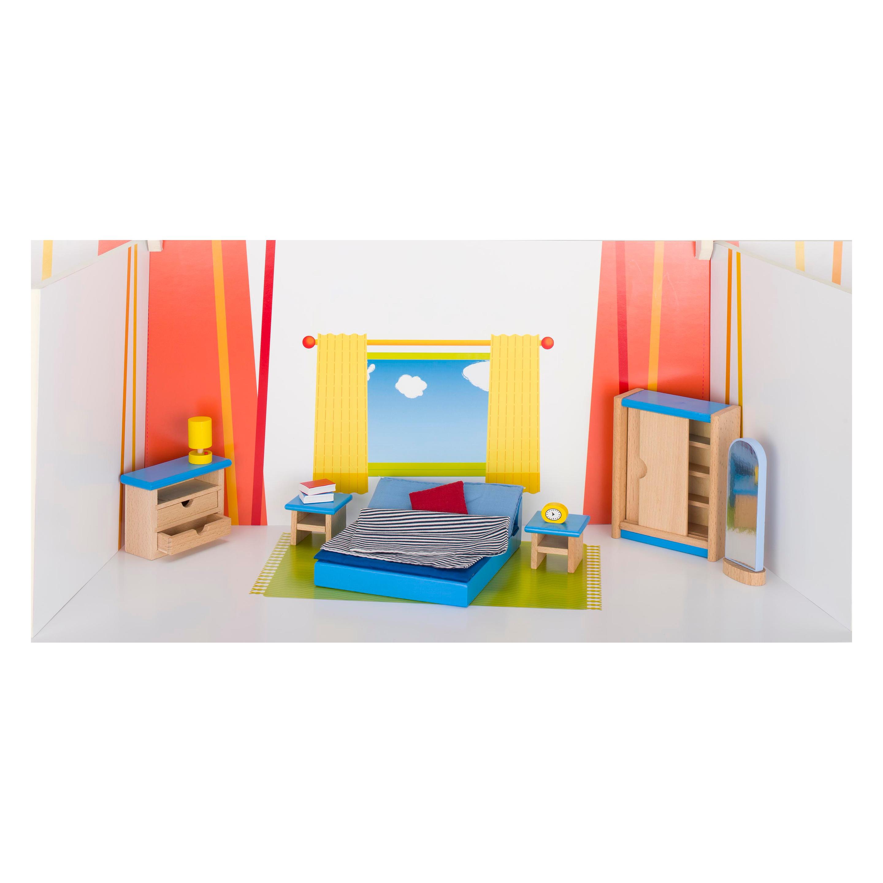 Goki Puppe Haus Möbel Schlafzimmer (51906)
