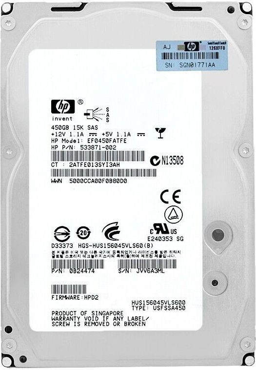 HP SAS Harde schijf Serial Attached SCSI