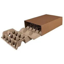 Transpak, Versandkarton + Versandbox, Polsterbox L-BOXeco basic Masse 357x241x90mm Noppenhöhe 45mm braun (90 Stk., 35.70 x 24.10 x 9 cm)