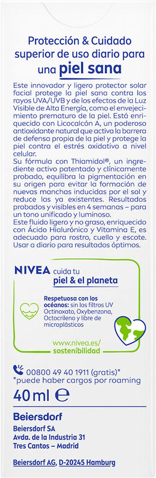 Nivea Sun protector solar facial SPF50+ 40 ml