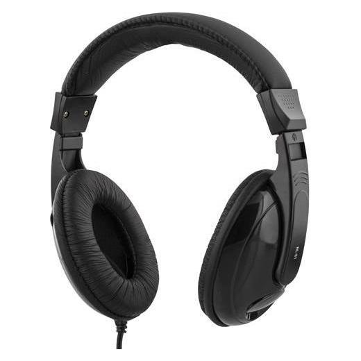 Deltaco Headphones, sluten, Volume Control, 2,5m Cable, Black (NC, Kabelgebunden) (HL-51)