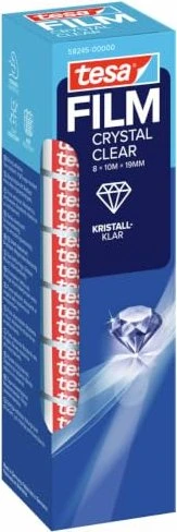 tesa Film, kristall-klar, 8-er Pack, 19 mm x 10 m