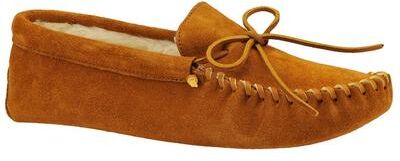 Minnetonka Traditional Pile Lined Soft Sole - Mens 11 Brown Slipper Medium
