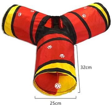 Uplift Essentials Professional S Type Collapsible Multi Way Cat Tunnel red Y Tunnels