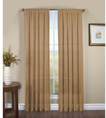 Ricardo Shannon Premium Slubbed Linen Rod Pocket Curtain Panel (Single Panel)