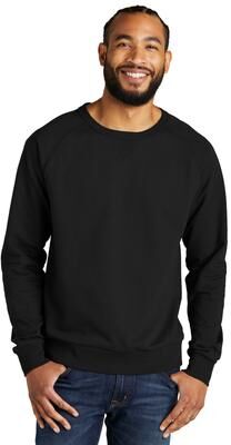 Allmade AL4004 Organic French Terry Crewneck Sweatshirt in Deep Black size Small   Cotton
