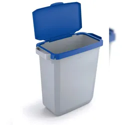 Durable DURABIN 60 grau + blauer Deckel (Klappdeckel)