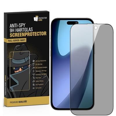 2x Blickschutz 9H Panzerglas für iPhone 17 Pro Full-Screen Protector Anti-Spy Anti-Reflex matt entspiegelt Schutzglas Displayschutz