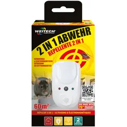 Weitech 2in1 Ratten- und Mäuseabwehr - Ultraschall und Elektromagnetisch