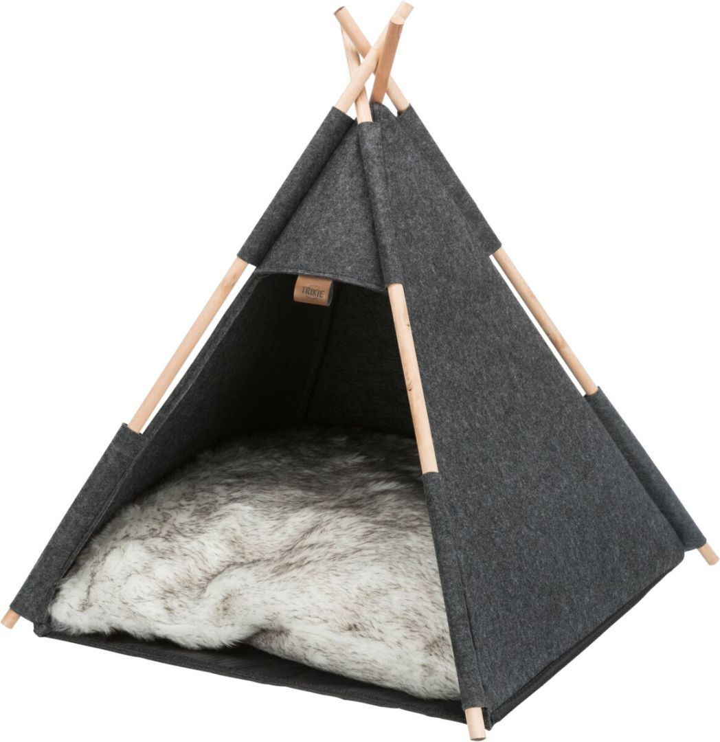TRIXIE Höhle Tipi, Filz, 55 x 65 x 55 cm, anthrazit