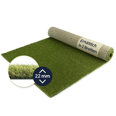 Kunstrasen "Kunstrasen MIAMI, Gesamthöhe 22 mm", grün, B:200cm L:50cm, Polyethylen (PE), Polypropylen (PP), PRIMAFLOR-IDEEN IN TEXTIL, Teppiche, natürliche Optik, wasserdurchlässig, für Balkon, Terrasse & Garten