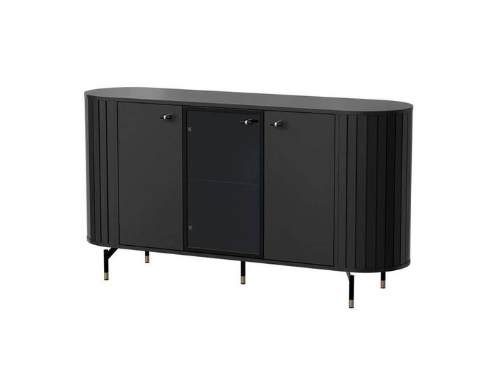 SIDEBOARD Zante Schwarz 150 cm