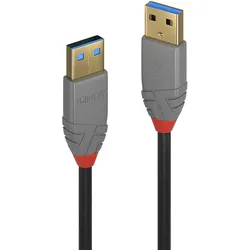 Lindy 36754 USB 3.0 Kabel Typ A/A Anthra Line M/M 5m