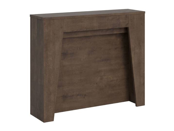 Console extensible 90x25/211 cm effet bois noyer