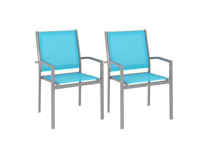 Gartenstuhl ZILLY 2er Set blau