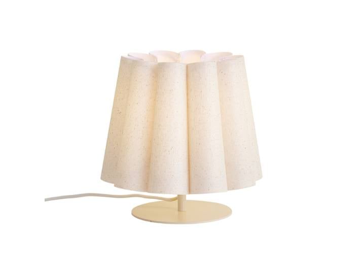 Qazqa Lampe De Table Japandi Beige Avec Abat-jour En Tissu 22 Cm
