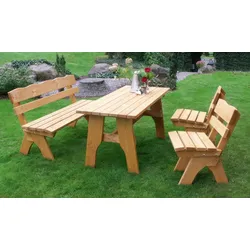 Gartenstuhl Massiv Trelleborg 50 x 60 x 82 cm - Gartenstuhl aus Kiefer, hellbraun - stabiler Holzstuhl für den Garten & Terrasse