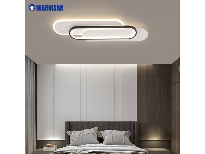 Lustres en acrylique pour salon, éclairage pour salle d'étude, lampe d'intérieur, lustres pour foyer, lampes blanches et noires pour plafond, décoration de la maison
