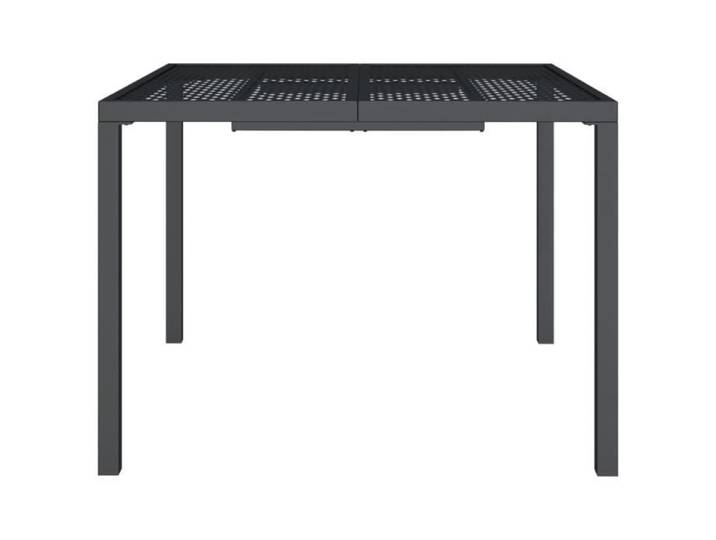 Zerodis Table de jardin anthracite 100x100x72 cm acier