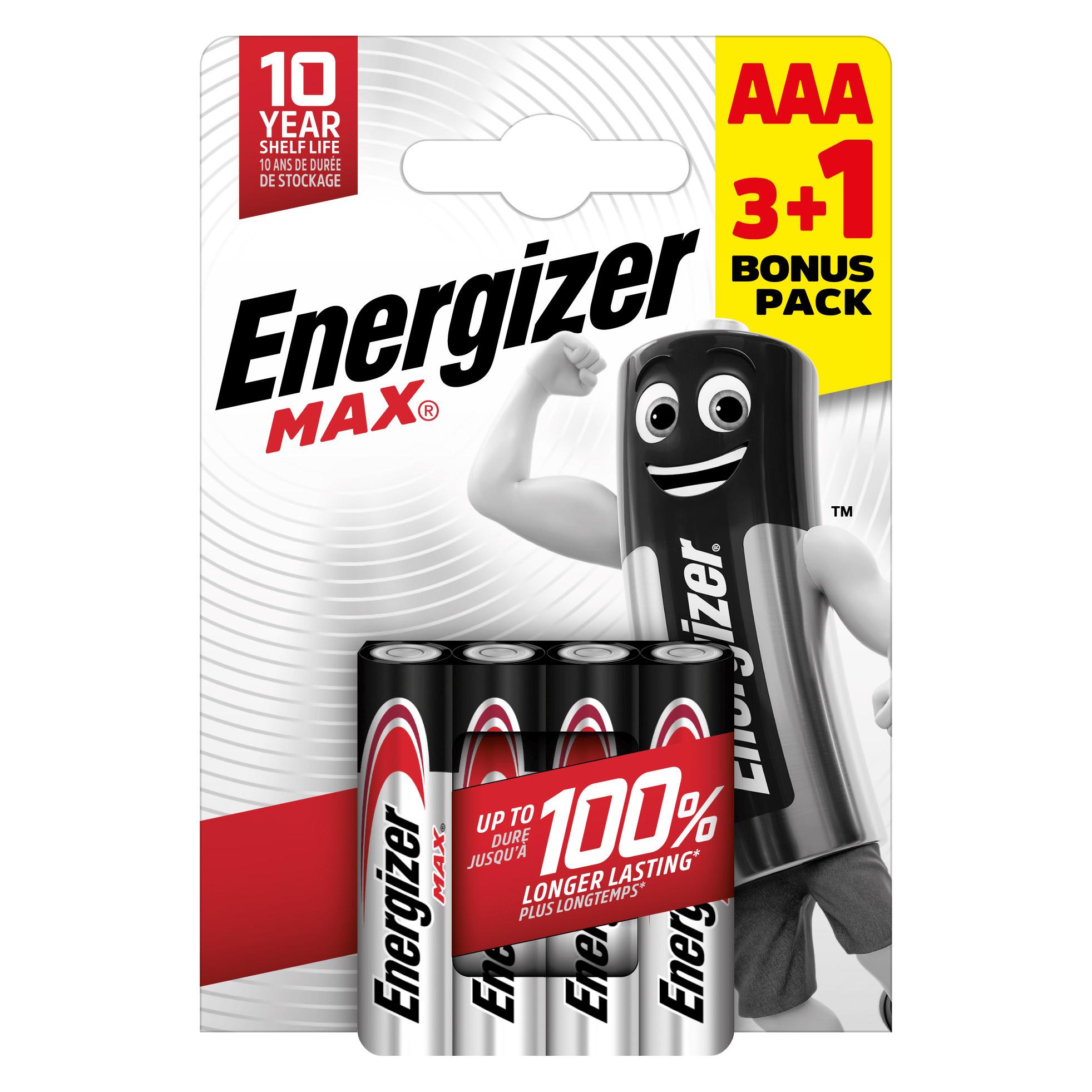 Energizer E303341600 Max Alk AAA BP4 3+1 (4 Stk., AAA) (58915036)