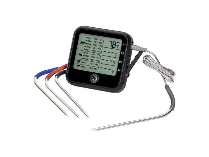 Chef Cuisine Bratenthermometer Bbq, Schwarz, Edelstahlfarben, Metall, Kunststoff, Küchenzubehör, Küchenhelfer, Küchenutensilien