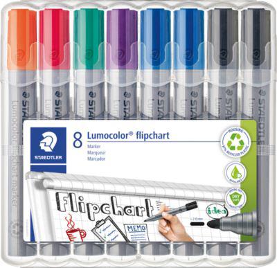 STAEDTLER Flipchartmarker Lumocolor 356, farbsortiert, 8er-Set