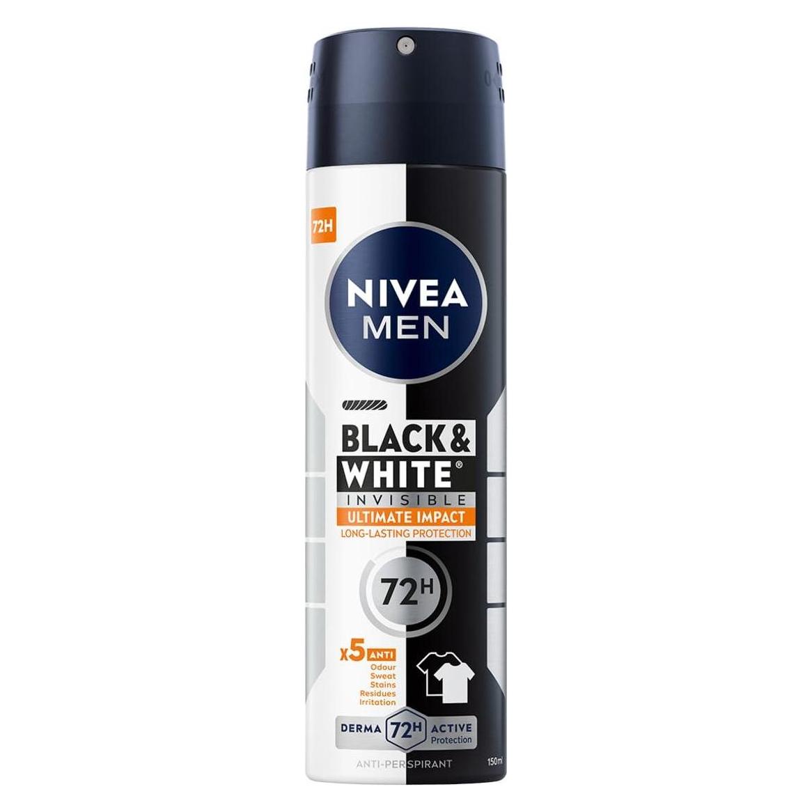 NIVEA Menack & White Invisible Ultimate Impact (Spray, 150 ml) (0185388)