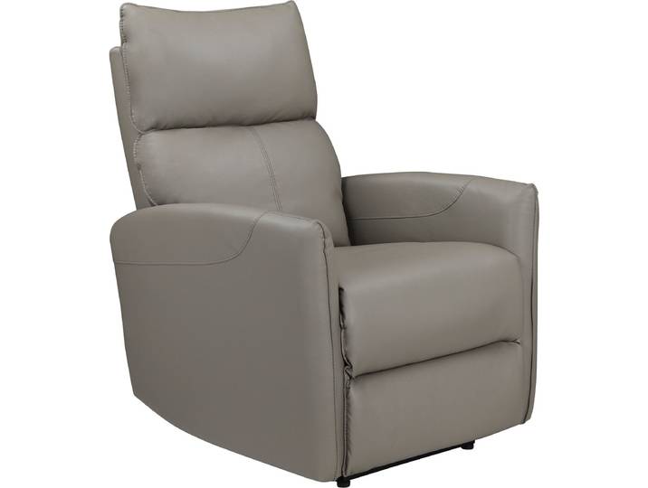 Pineto-Relaxfauteuil met elektrische functie in PU lichtgrijs
